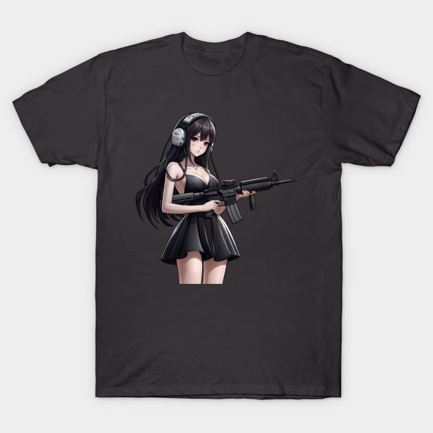 Tactical Girl T-Shirt by Rawlifegraphic